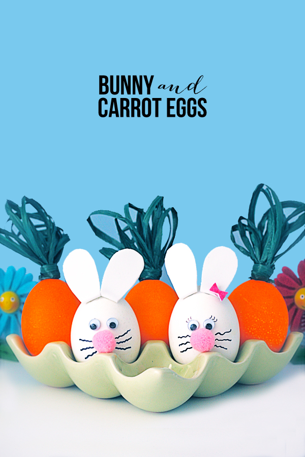 Plan for some family fun this Easter and make these Bunny and Carrot Eggs. www.livelaughrowe.com