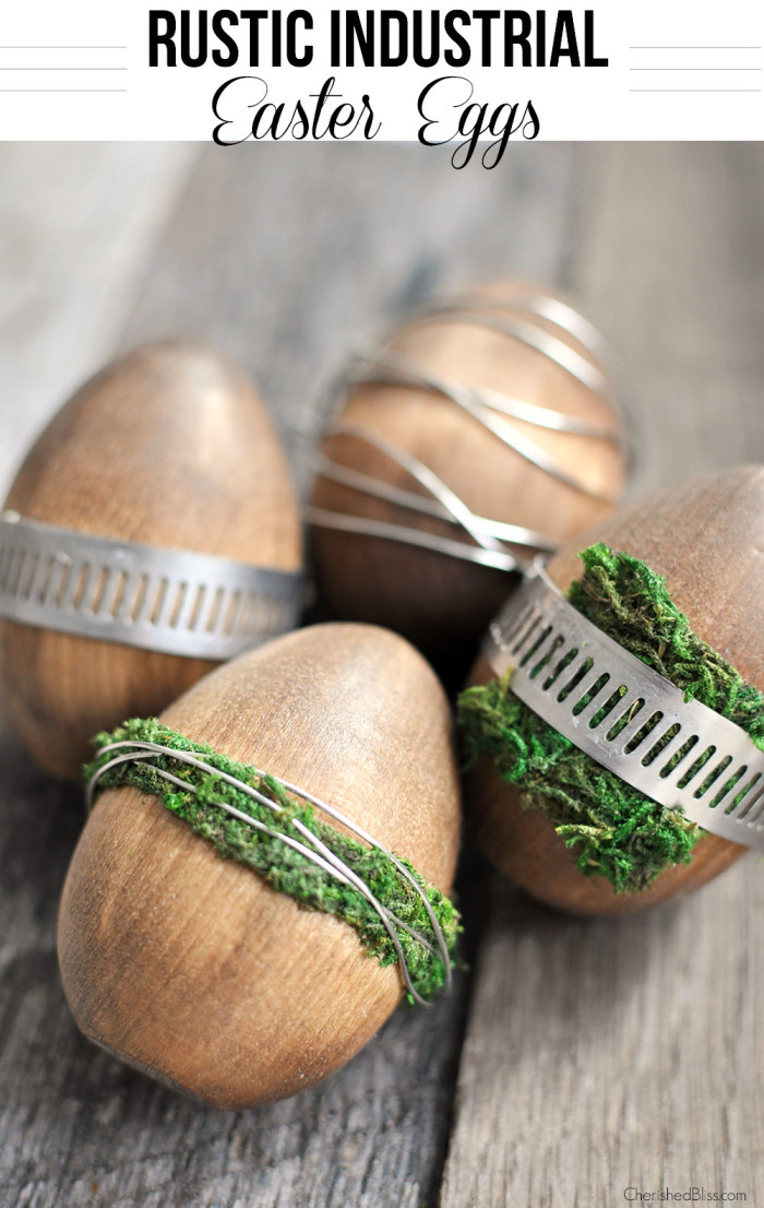 We are loving this rustic version of Easter Eggs!