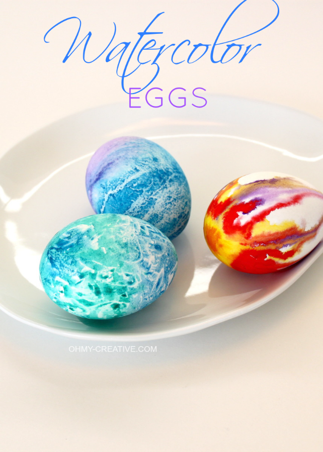 Try using watercolors to dye your eggs this year!