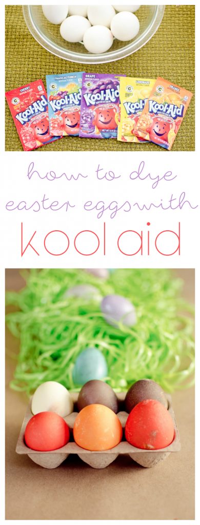 We love this idea of using koolaid to dye eggs!