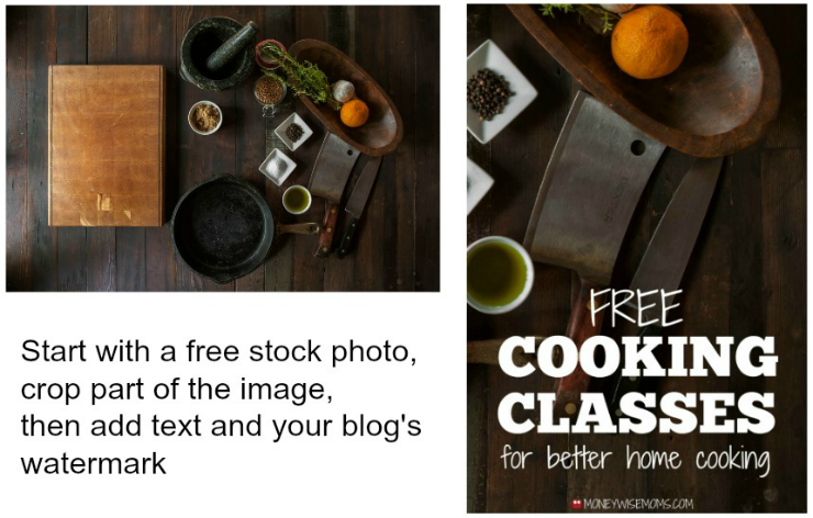 Personalize stock photos by cropping them down and adding text. 