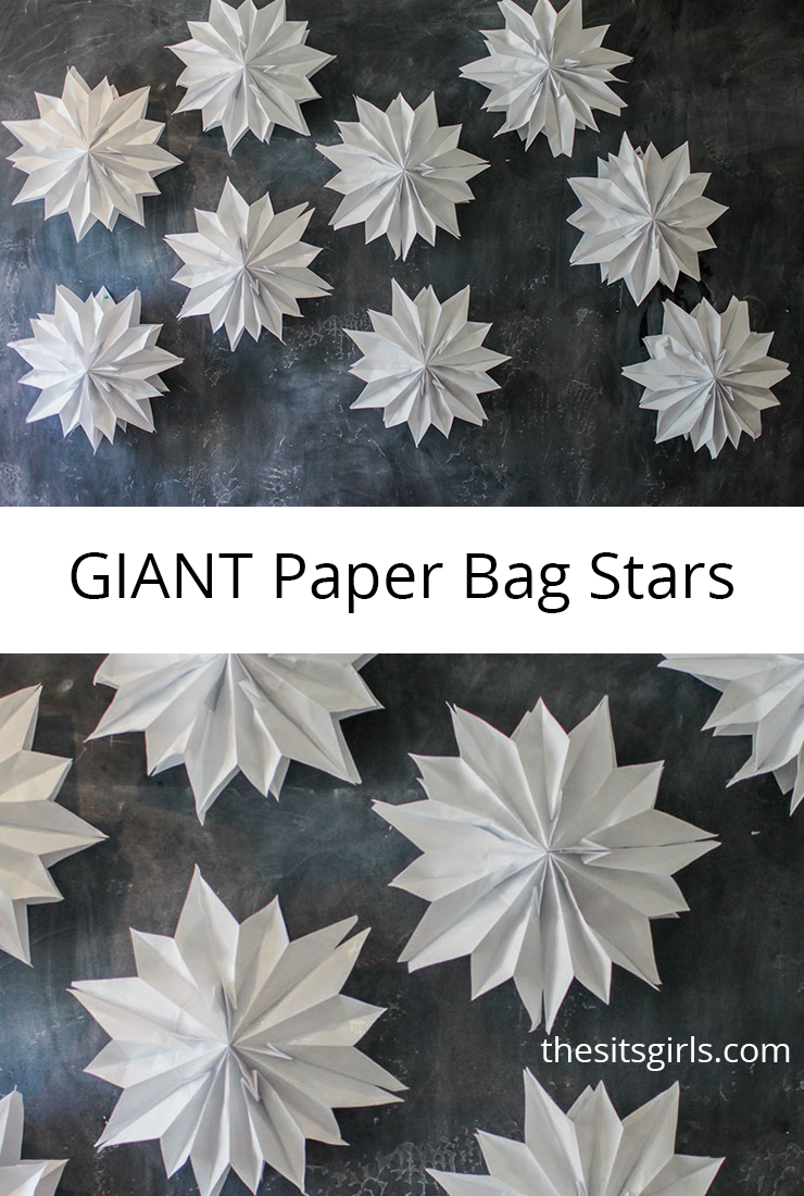 Giant Paper Bag Stars Paper Craft Party Decor