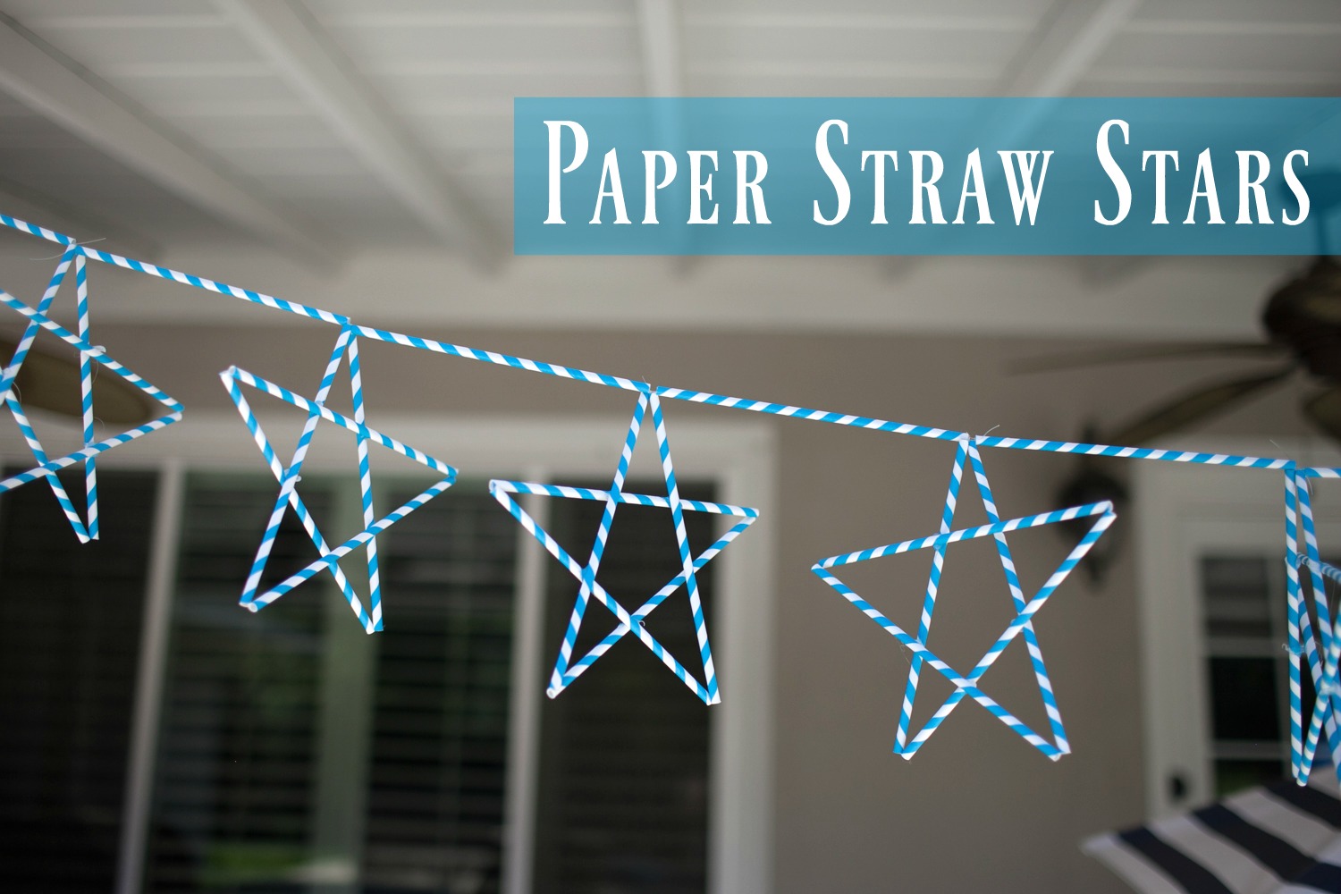 Perfect party decorations any time of the year — paper straw stars! Mix and match colors and patterns to match any decor. String them together to make a banner, or to make a full photo backdrop. Easy step by step instructions and a video tutorial will help you create the perfect stars.