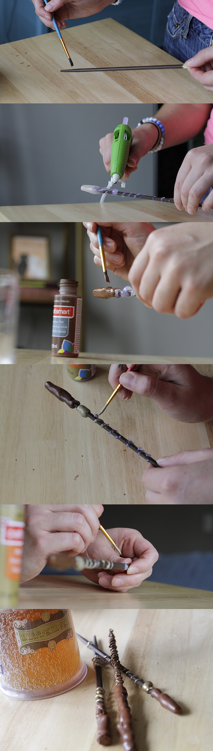 This simple tutorial will help you make a DIY Harry Potter wand. Perfect for a Harry Potter party or gift. So easy, it will feel like magic!