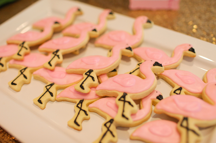 These flamingo sugar cookies were a guest favorite!