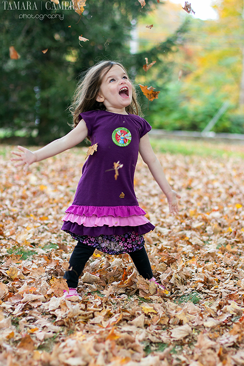 Throwing Leaves In The Air | Fall Photography Ideas