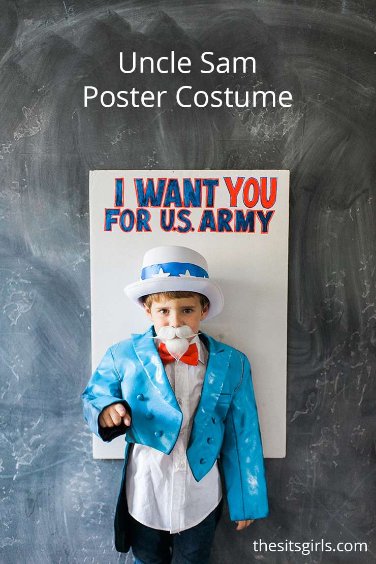 Uncle Sam Halloween Costume | Recreate the look of the iconic Uncle Sam poster in this easy, DIY Halloween costume.