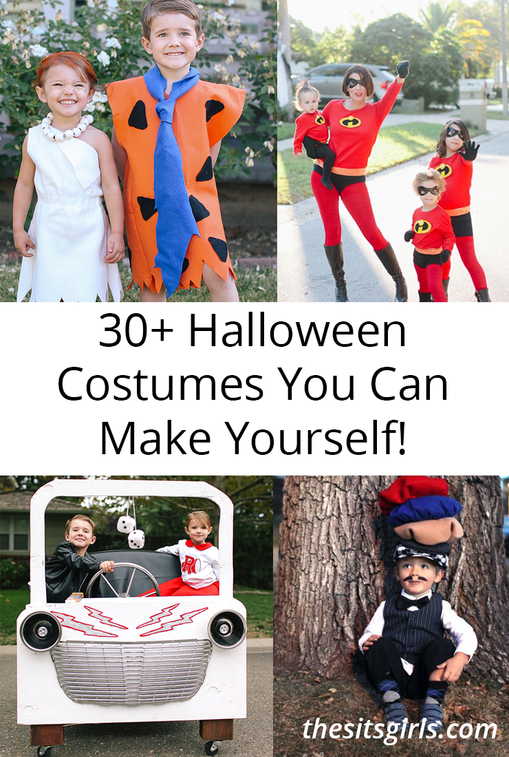 Get inspired by this great list of 30+ ideas for homemade Halloween costumes! How will you dress up this year?
