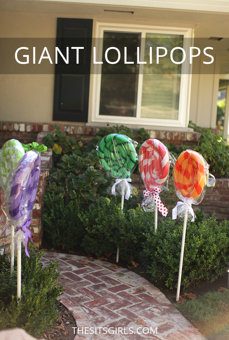 Giant Lollipops are a must for a Candy Land party! 