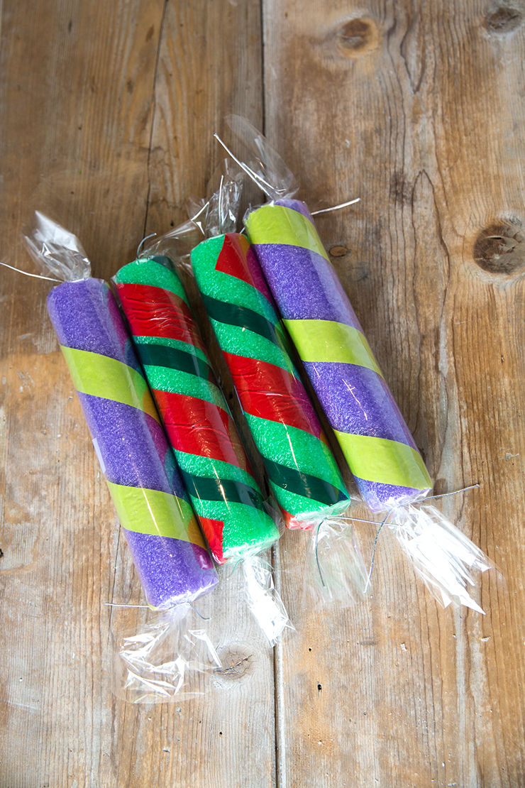 These cute candies are made from pool noodles!