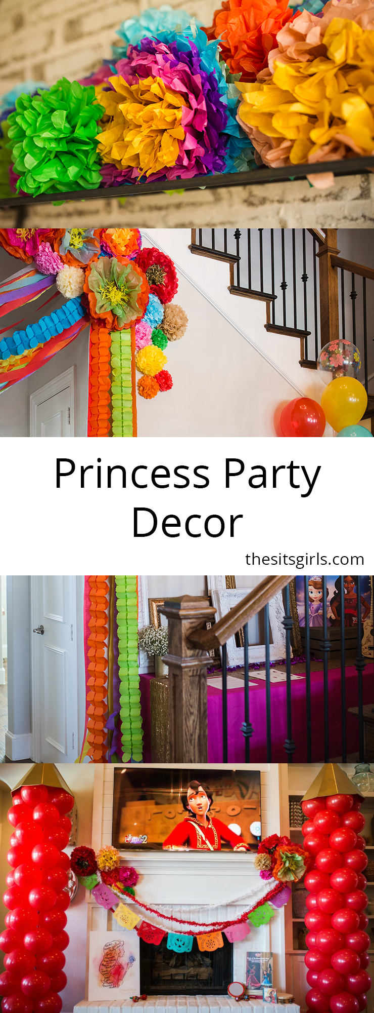 Princess Party Decor | Great princess party ideas for an Elena party or a Sofia the First party.