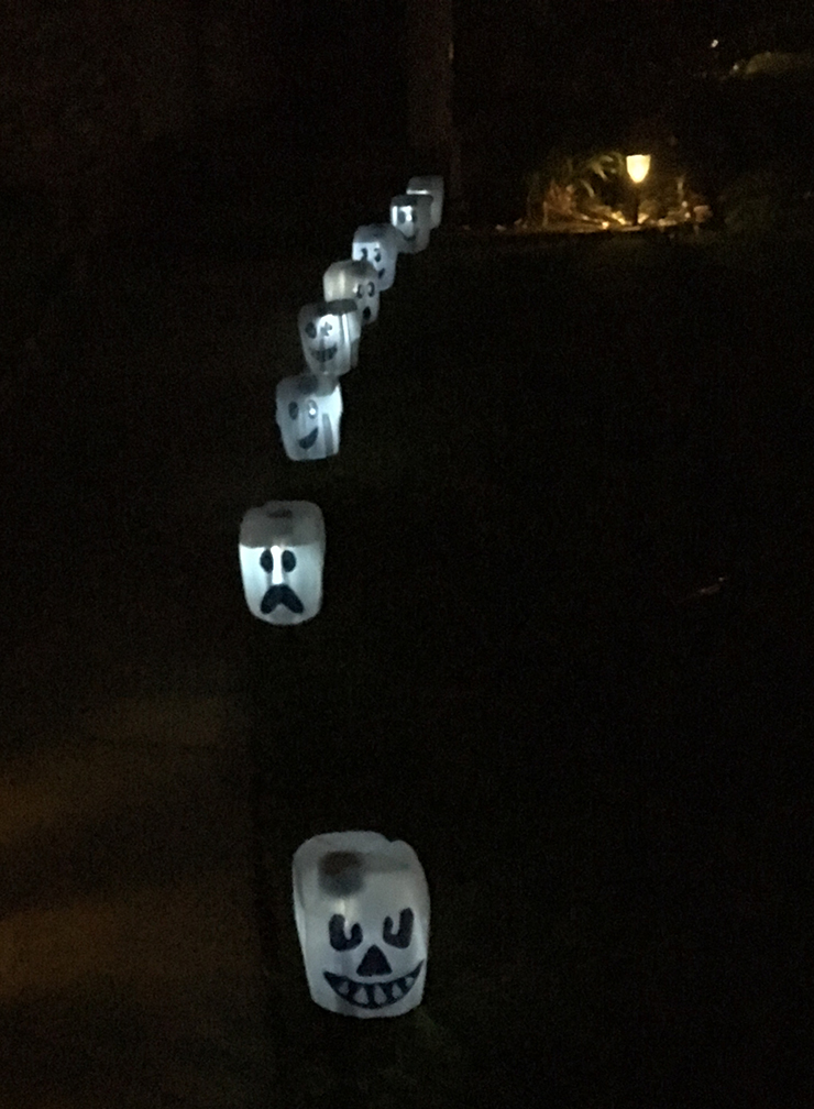 Line your walk way with these ghosts.