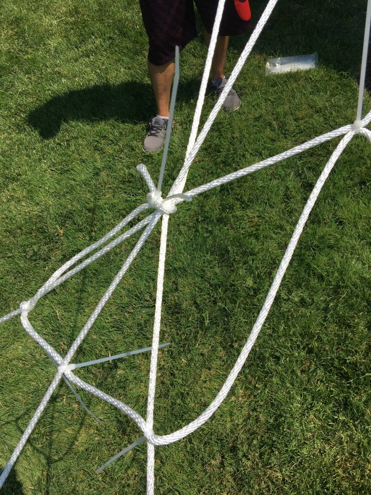This is the outline of a giant spiderweb!