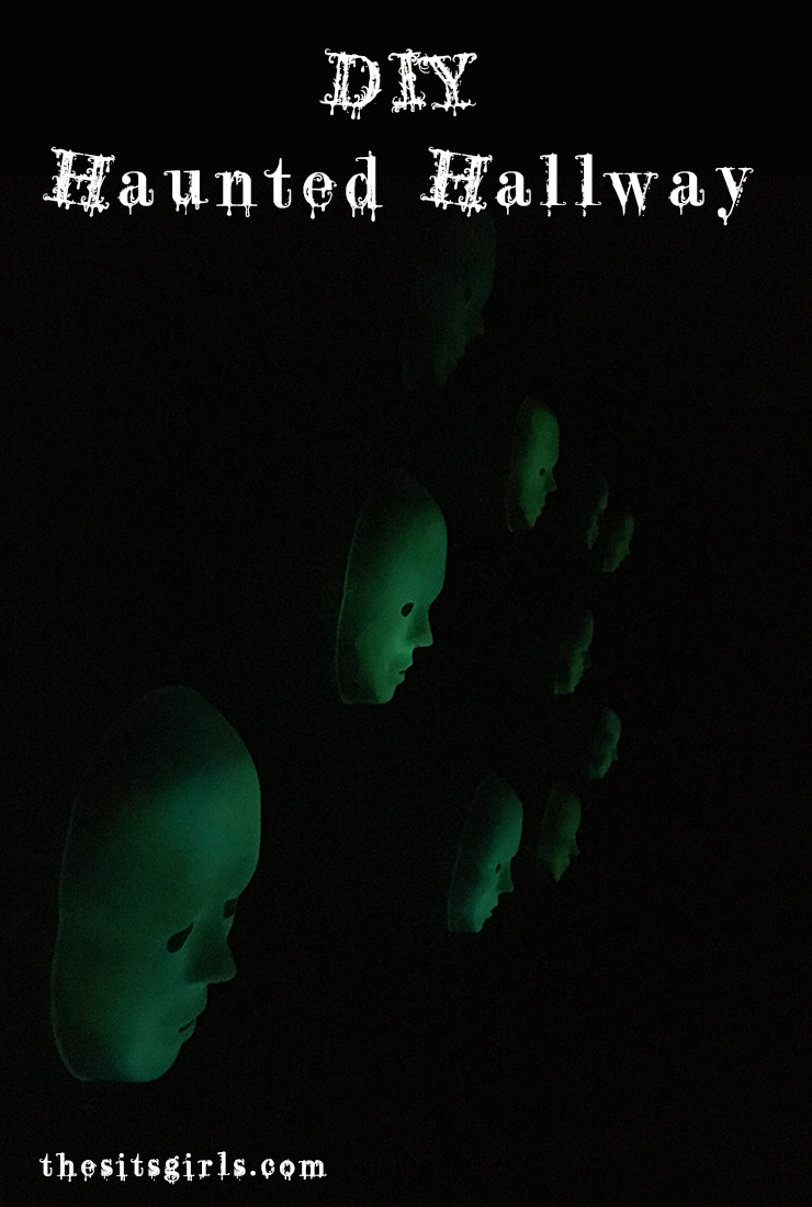 Make a haunted hallway for your Halloween haunted house with these creepy glowing masks.