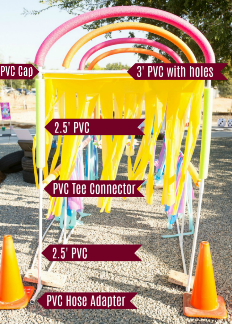 Summer fun is here with a kiddie car wash. This PVC Pipe car wash sprinkler is great for kids to run through or ride bikes and trikes. 