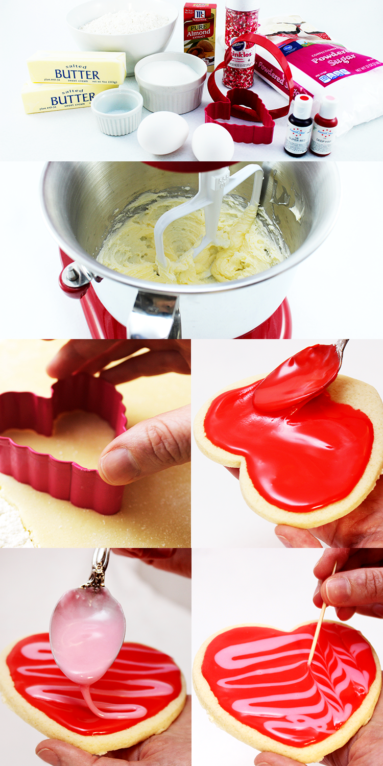 These sugar cookies are great for making cutouts and getting creative with your decorating with a fun marbling technique.