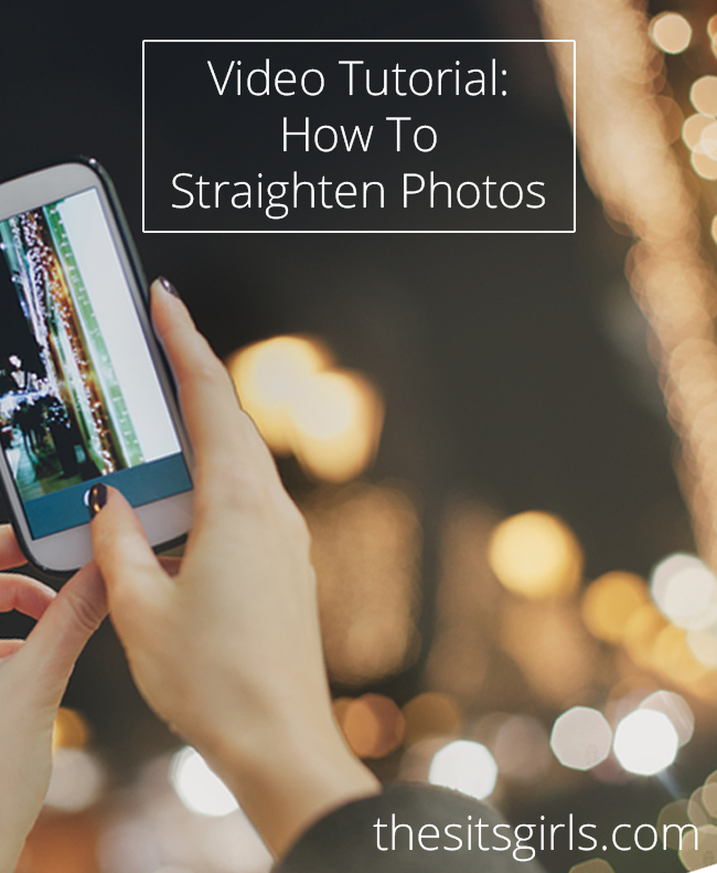 Photography Tip: Straightening a photo can take a picture that is so-so and make it fabulous. Learn how to make this simple change with a quick and easy photo editing tutorial.
