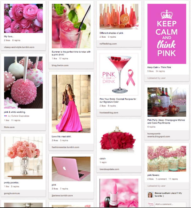 think pink pinterest board the sits girls