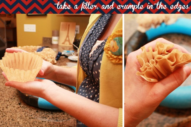 coffee filter wreath