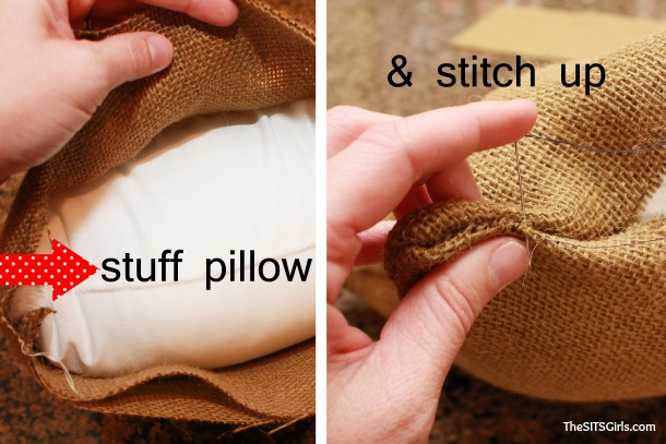 DIY Burlap Pillow