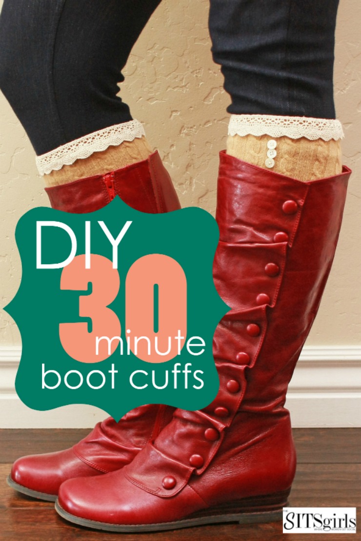 DIY Boot Cuffs - LOVE how cute these look! Super easy to make, too.