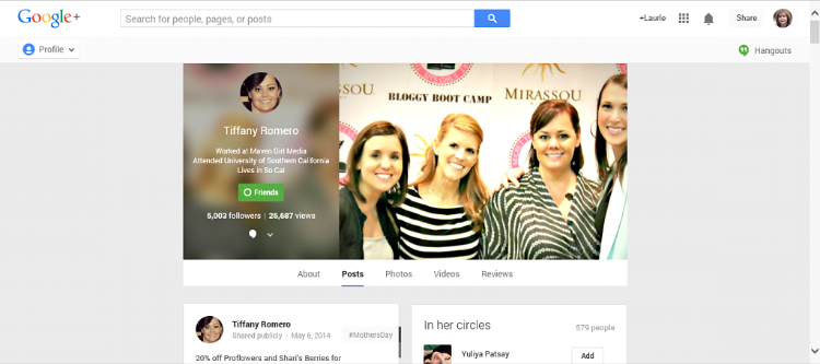 Google Plus Guide Tiffany
