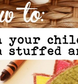 kid art stuffed animal