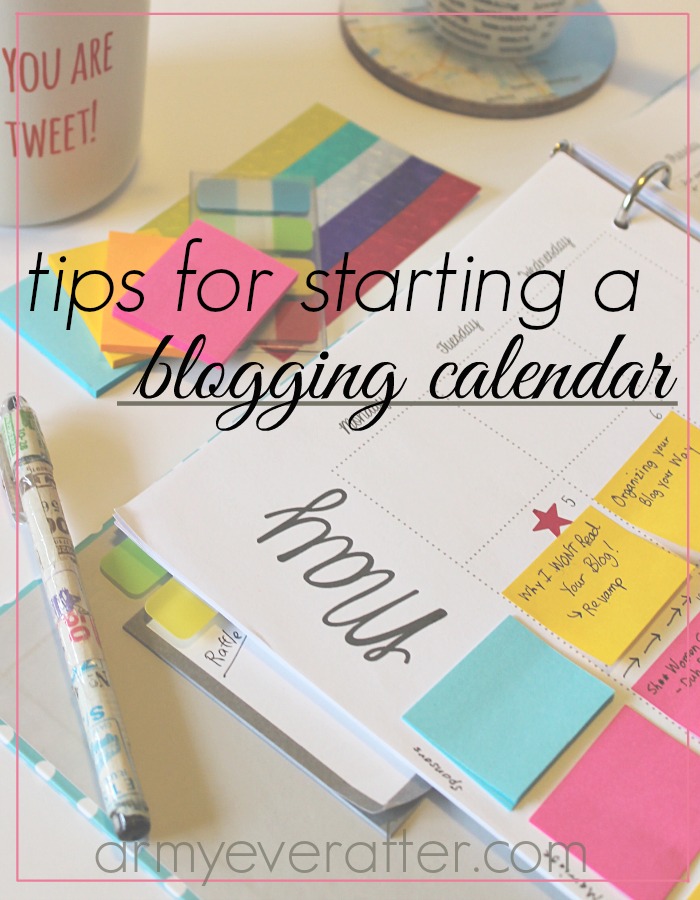 how to start a blog calendar