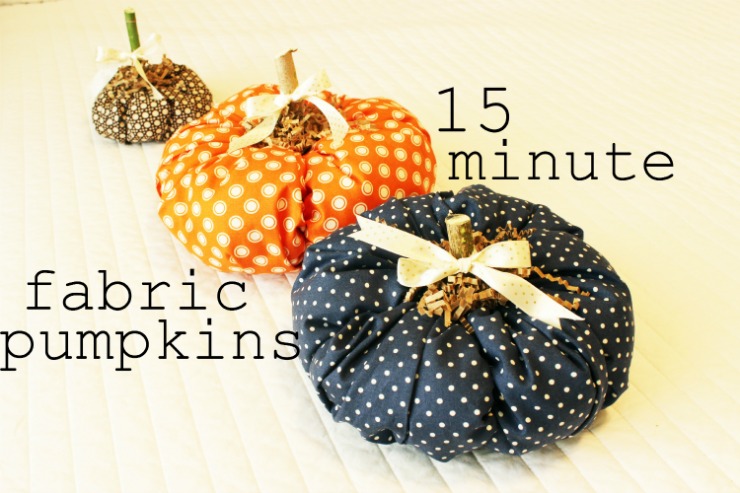 Make your fall decor extra adorable with fabric pumpkins. They only take 15 minutes to create with this easy DIY tutorial.