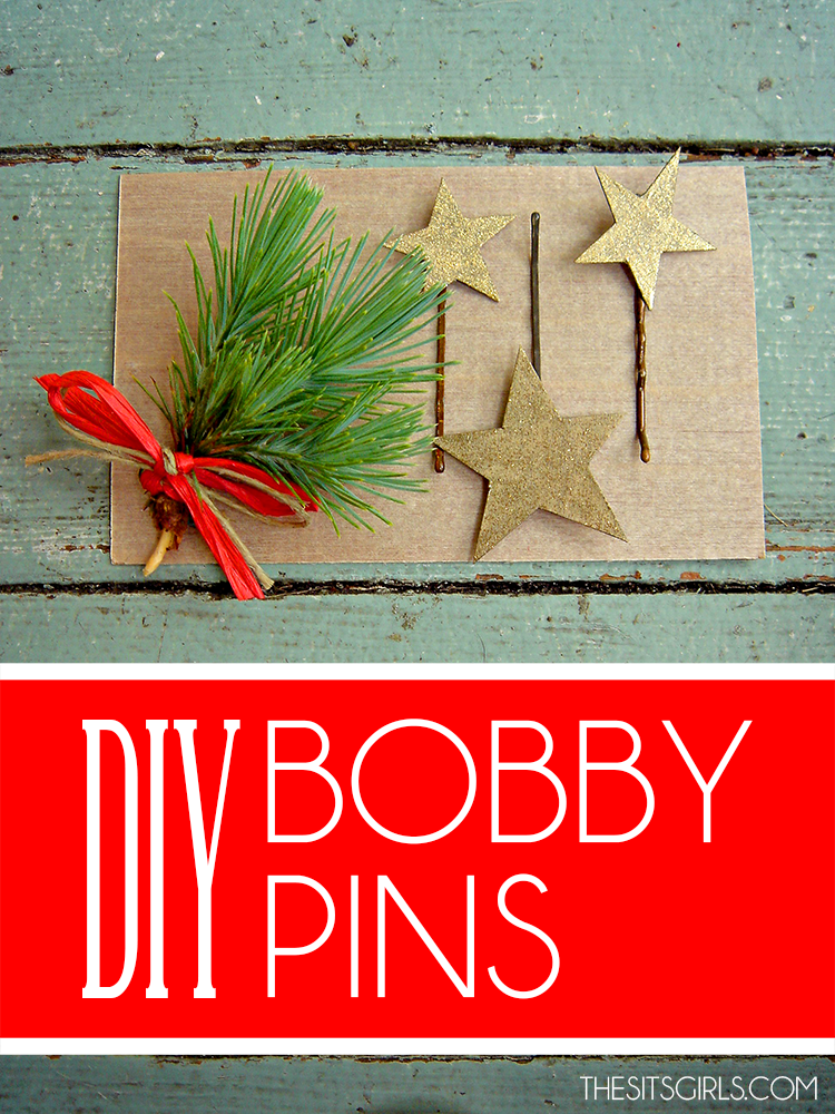 These DIY decorated bobby pins are easy to craft and make a great last minute present. 