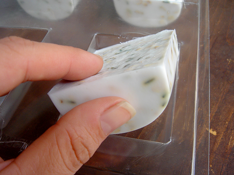 Once the soap has hardened, it is ready to pop out of the molds and be used. 