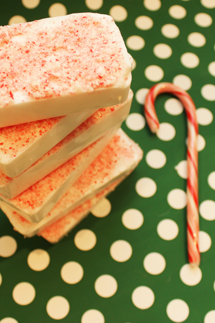 This peppermint soap is an easy DIY that makes a perfect homemade Christmas gift.