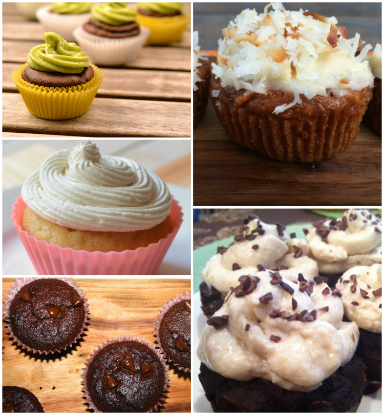 5 skinny cupcake recipes with healthy ingredients.