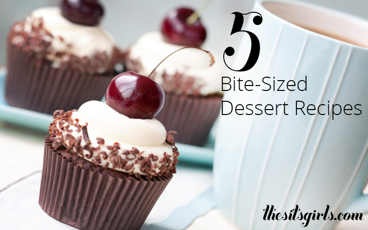 Perfect for a dessert bar - 5 bite size dessert recipes. 