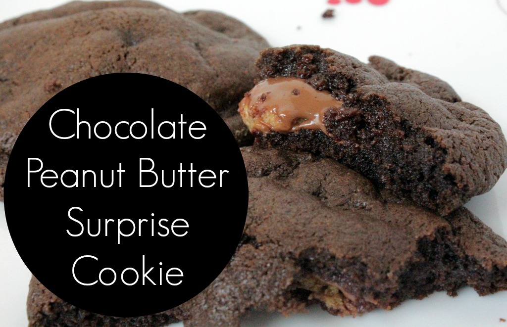 Chocolate peanut butter surprise cookies are perfect for the peanut butter lover who doesn't want to give up the classic chocolate cookie. 
