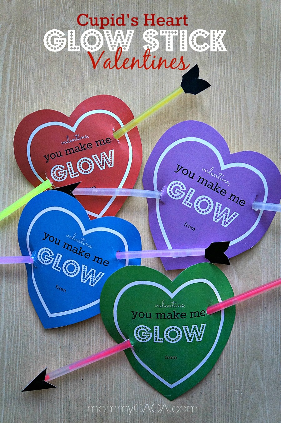 Cupid Hearts Glow Stick Valentine