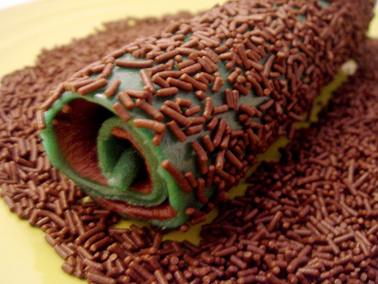 Roll your dough in chocolate sprinkles.
