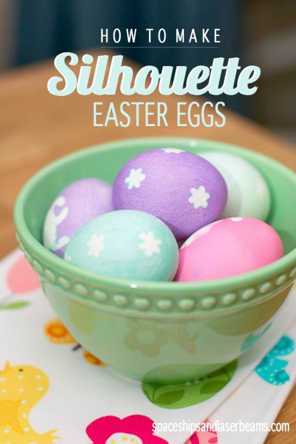We are LOVING this unique way to dye eggs! Silhouette Easter eggs are a great way to add an extra touch of spring to your table.