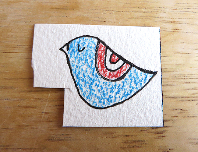 It is time to color in your bird bookmark. 