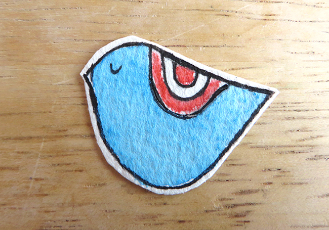 Once you cut out your little bird, he is ready to become a bookmark!