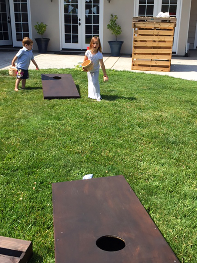 Corn hole is a fun game to play with both kids and adults! 