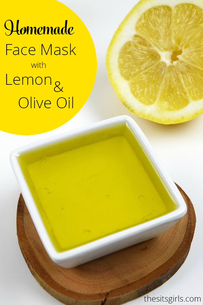 Moisturize your skin with this homemade face mask. It is super easy to make - you just need olive oil and lemon. 