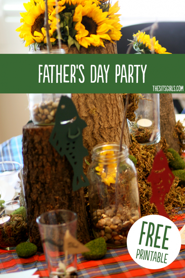Great ideas for the perfect Father's Day tablescape. Plus a free printable Father's Day book that makes a great gift for dad. | Fathers Day Gifts From Kids