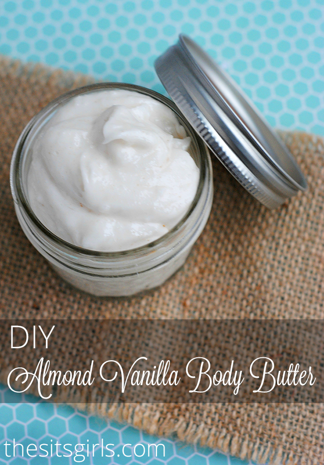 Take care of your skin this summer with an easy to make DIY almond vanilla body butter. This makes a great skin moisturizer. 