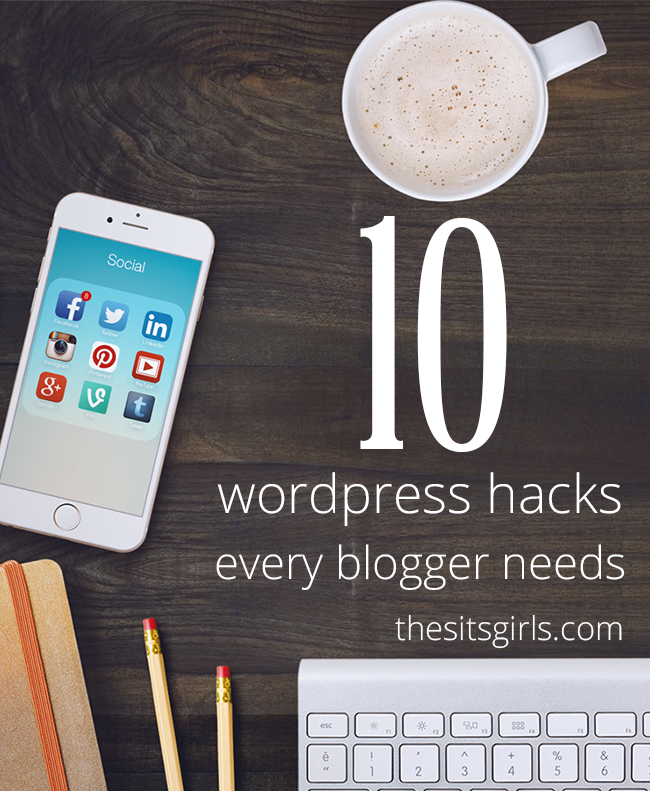 10 simple WordPress hacks that will help you to save time blogging. Learn how to use some small settings and plugins you might have missed on your WordPress blog. | How To Blog | Blogging Tips | Blog Hacks