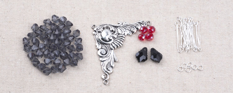 DIY Vintage Triangle Necklace Supplies