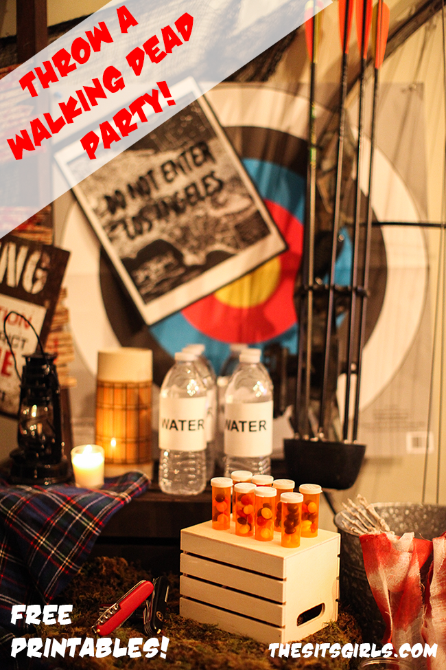 Throw the perfect Fear The Walking Dead viewing party for all your zombie-loving friends! Click for Walking Dead party inspiration and free printables. These zombie party ideas are great for The Walking Dead or for a Halloween party. 