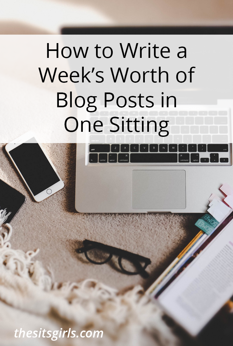 Blogging Tips | Learn how to use the batching method to write a week's worth of blog posts in one sitting. This will help you organize your blog, save time, and plan ahead!