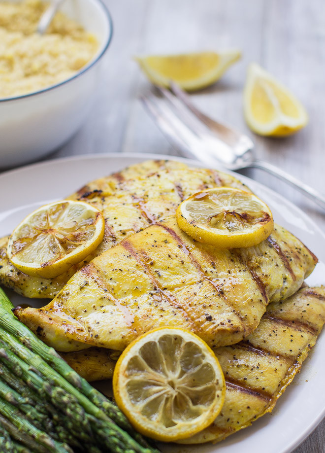 2 Ingredient Grilled Lemon Pepper Chicken