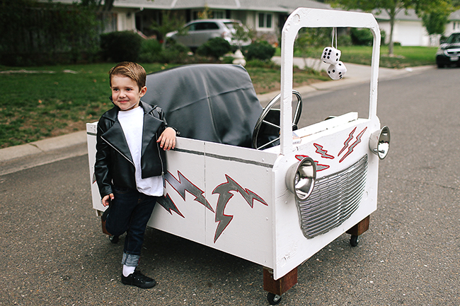 Kids will flip when they get to wear this greaser costume and ride in Grease Lightning!